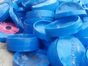 Заглушки синие пластиковые Газпром